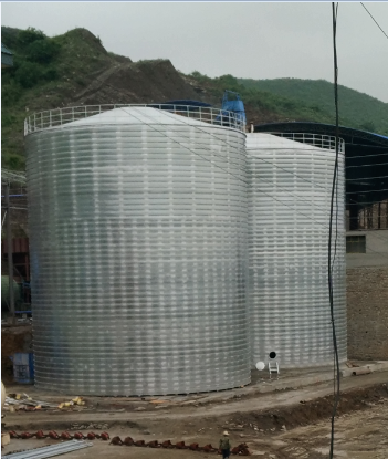 东英镇粮食钢板仓的安装全过程不用热焊接